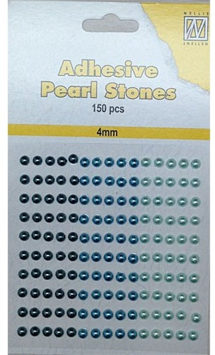 Nellies Choice  Plak parels 4 milimeter Blauw - Aqua